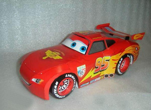 Printable Lightning McQueen Paper Toy | AllFreePaperCrafts.com