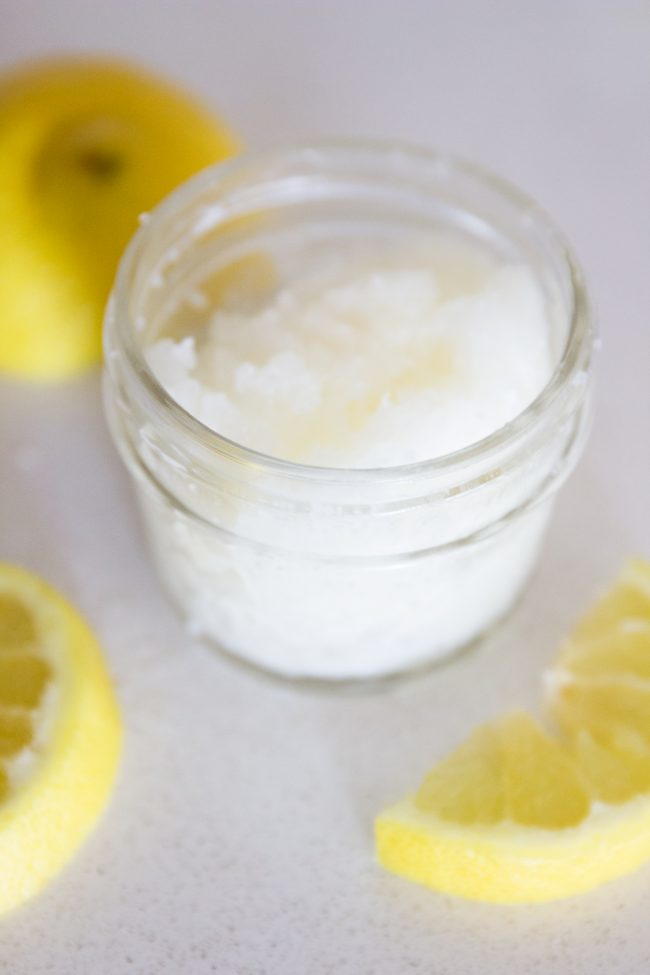 Lemon Exfoliating Salt Body Scrub | AllFreeDIYWeddings.com