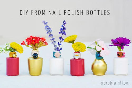 Nail Polish Bottle Centerpiece