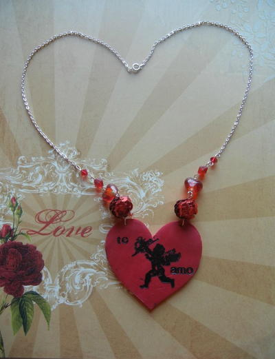 Stamped Heart DIY Pendant