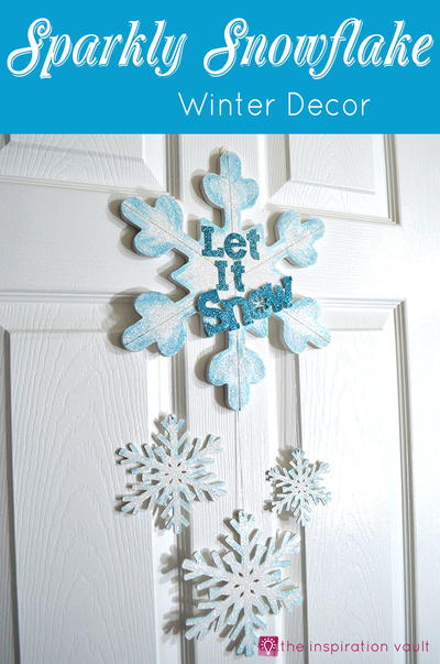 Sparkly Snowflake Door Decor