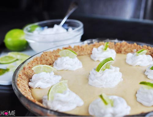 Key Lime Pie with Pretzel Crust and Coconut Whipped Cream