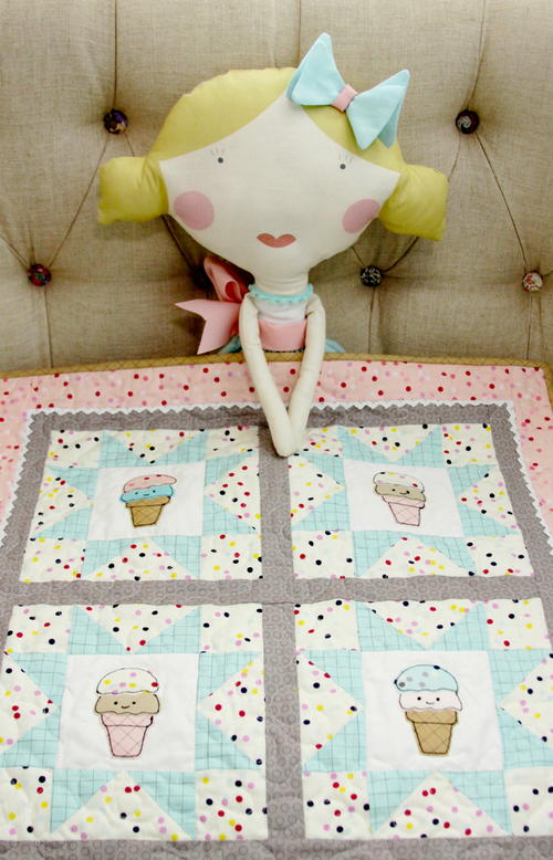 Ice Cream Social Doll Quilt