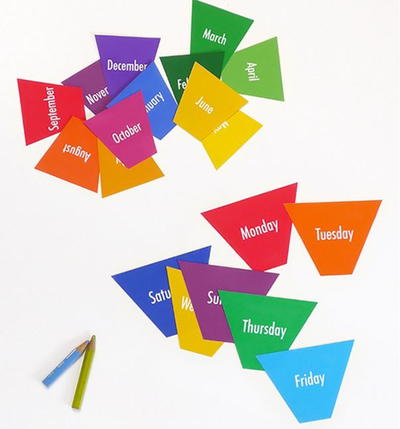 Days to Months Free Printable Flashcards