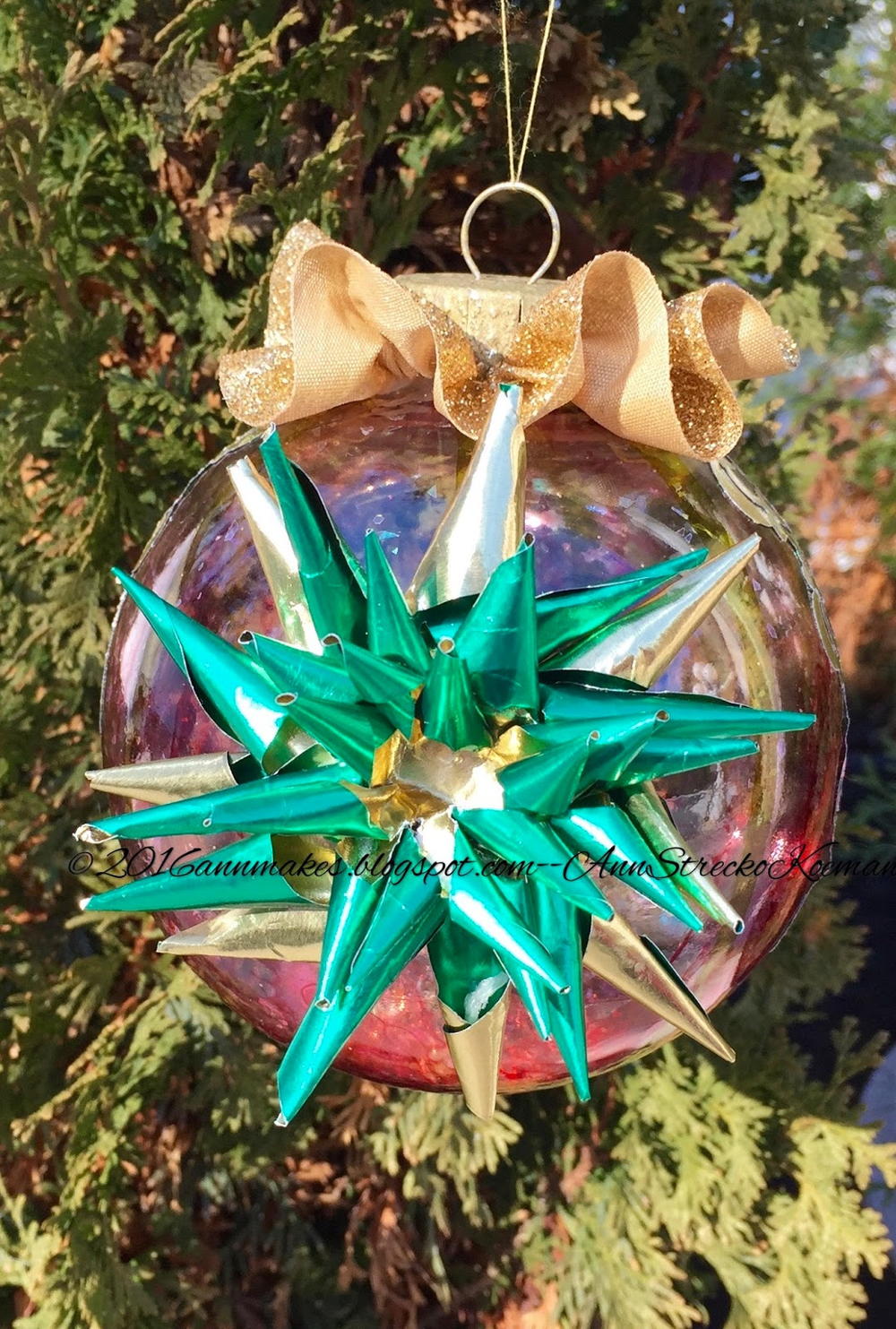 Foil Bow Bauble Ornament