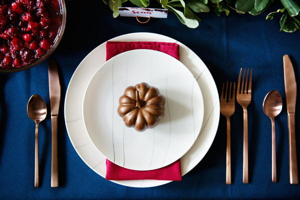 Spray Painted Thanksgiving Pumpkin Decorations