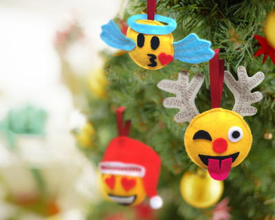 Christmas Emoji DIY Ornaments