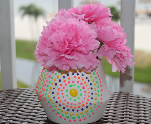 DIY Spring Slick Paint Vases