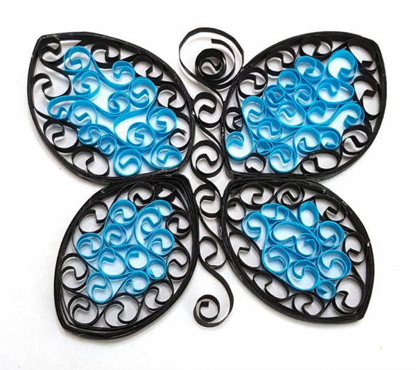 Fluttering Quilled Paper Butterfly