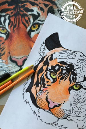 Tiger Coloring Page | FaveCrafts.com