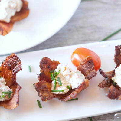 Low Carb Bacon Salad Cups