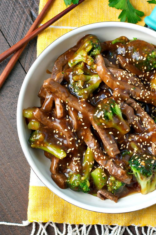 One Skillet Mongolian Beef with Broccoli