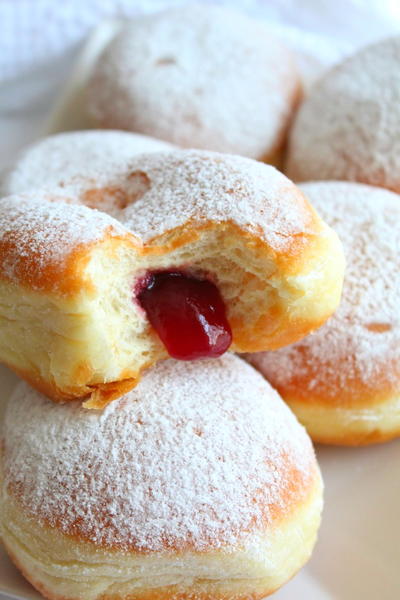 Strawberry Jam Filled Donuts