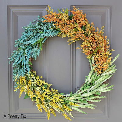 Faux Flower DIY Wreath