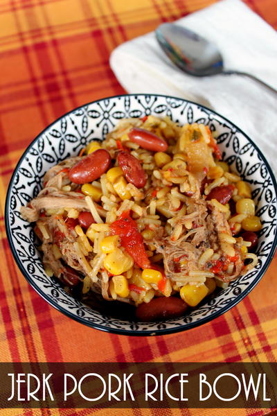 Jerk Pork Rice Bowl in the Slow Cooker