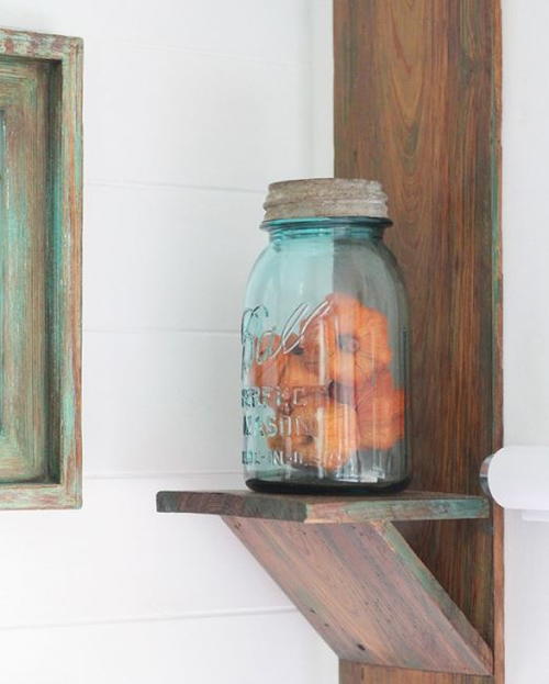 Rustic Wooden DIY Sconce Idea
