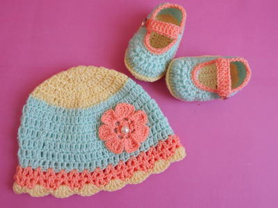 Crochet Stripe Baby Frock/Dress