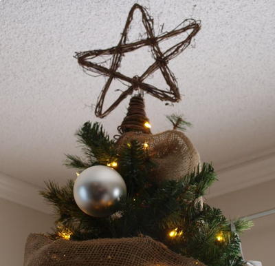 PB Inspired Rattan Star Christmas Tree Topper