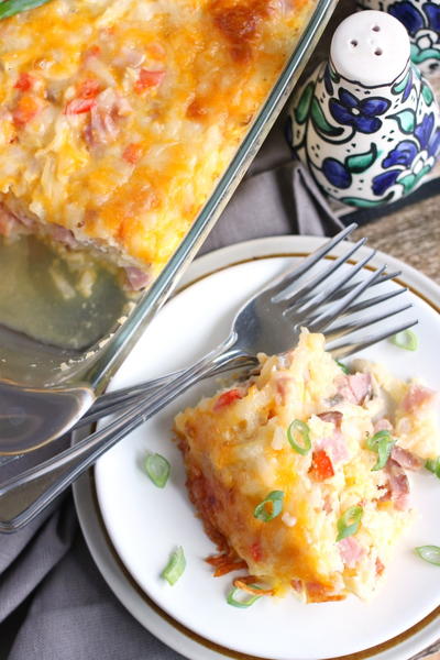 Ham & Potato Breakfast Bake