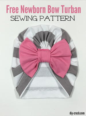 Baby Bow Turban Beanie Sewing Pattern