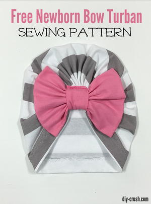 Baby Bow Turban Beanie Sewing Pattern Allfreesewing Com