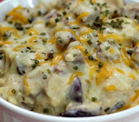 Slow Cooker Cheesy Ranch Ham and Potatoes