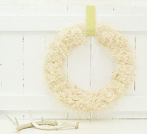 Anthropologie Knockoff Tufted Wool Wreath