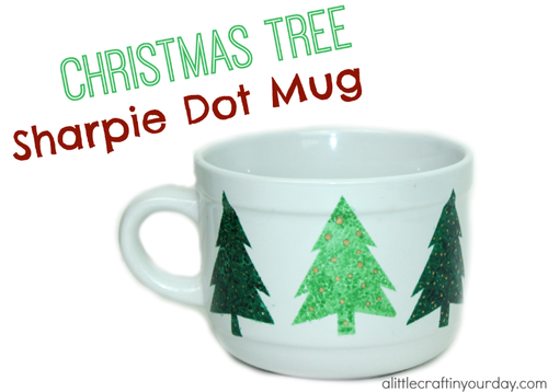 Christmas Tree Sharpie Dot Mug
