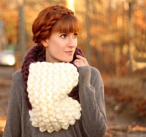 Easy Jumbo Cowl Knitting Pattern