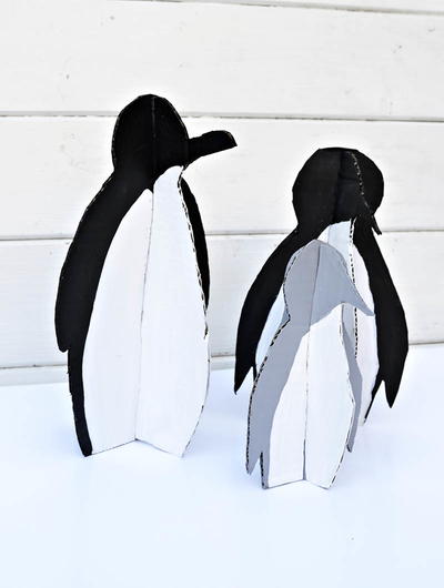 Cute Upcycled Penguin Decoration