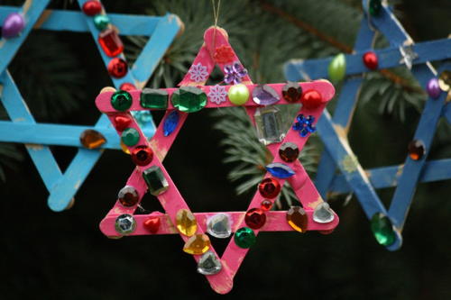 Starry Popsicle Stick Christmas Ornaments