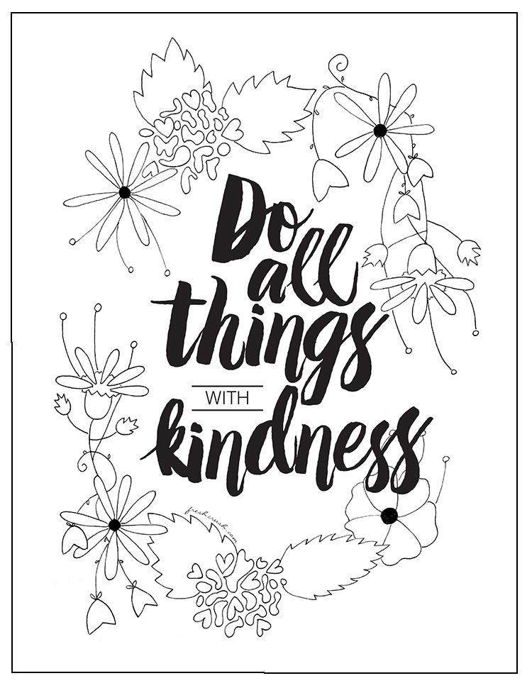 With Kindness Coloring Page | FaveCrafts.com