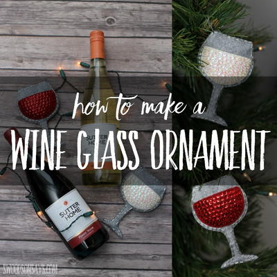 Felt Wine Glass Ornament