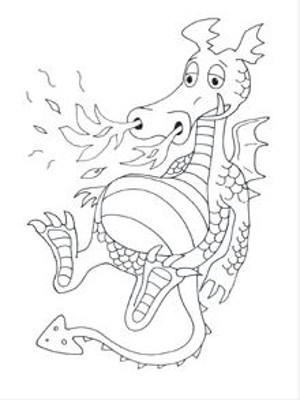 Resting Dragon Coloring Page