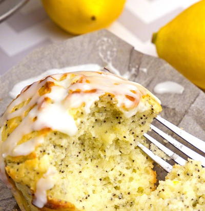 Sour Cream Lemon Poppy Muffins