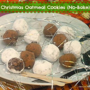 No-Bake Christmas Oatmeal Cookies