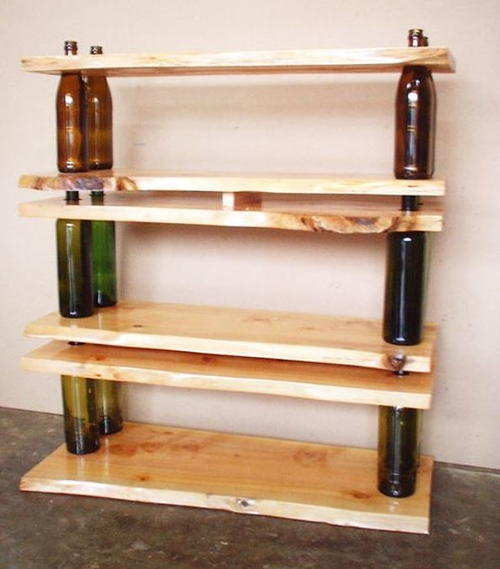 Recycled Materials Homemade Shelf and Table