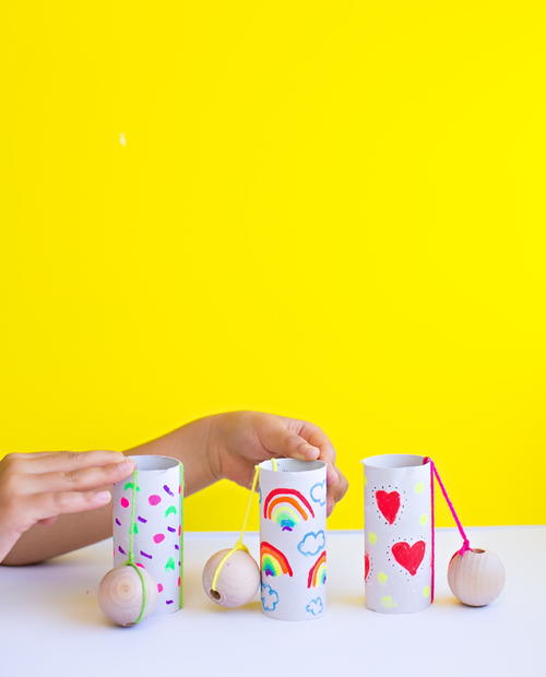 Classic Paper Tube Ball and Cup Game