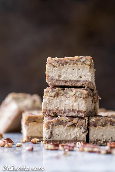 Pecan Praline Cheesecake Bars