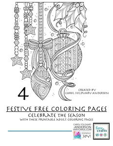 4 Festive & Free Holiday Coloring Pages for Adults [PDF] | FaveCrafts.com