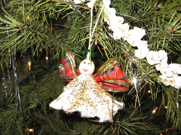 Unique Tampon Angel Christmas Ornament