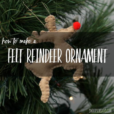 Felt Reindeer Ornament Pattern