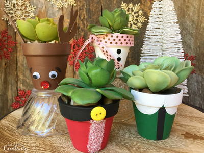 Silly Christmas Flower Pots