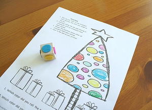 Simple Printable Christmas Coloring Game