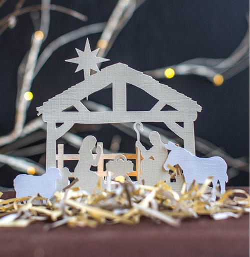 Silhouetted Printable Nativity Scene AllFreePaperCrafts Com