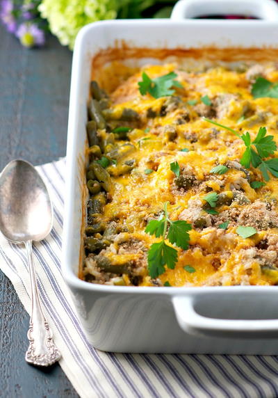 Dump-and-Bake Chicken Rice Casserole