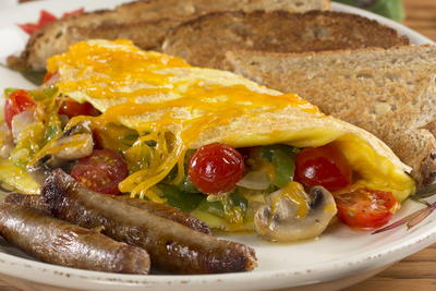 Overstuffed Veggie Omelet