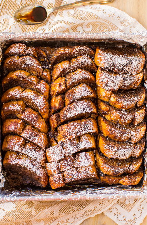 Overnight Gingerbread French Toast Bake