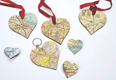 Heart Map Homemade Christmas Gifts