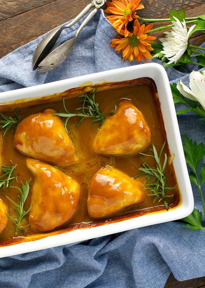 Dump-and-Bake Honey Mustard Chicken